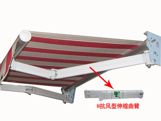 Ultra Wide Windproof Outdoor Sunshade Awning Retractable Folding Arm Awning